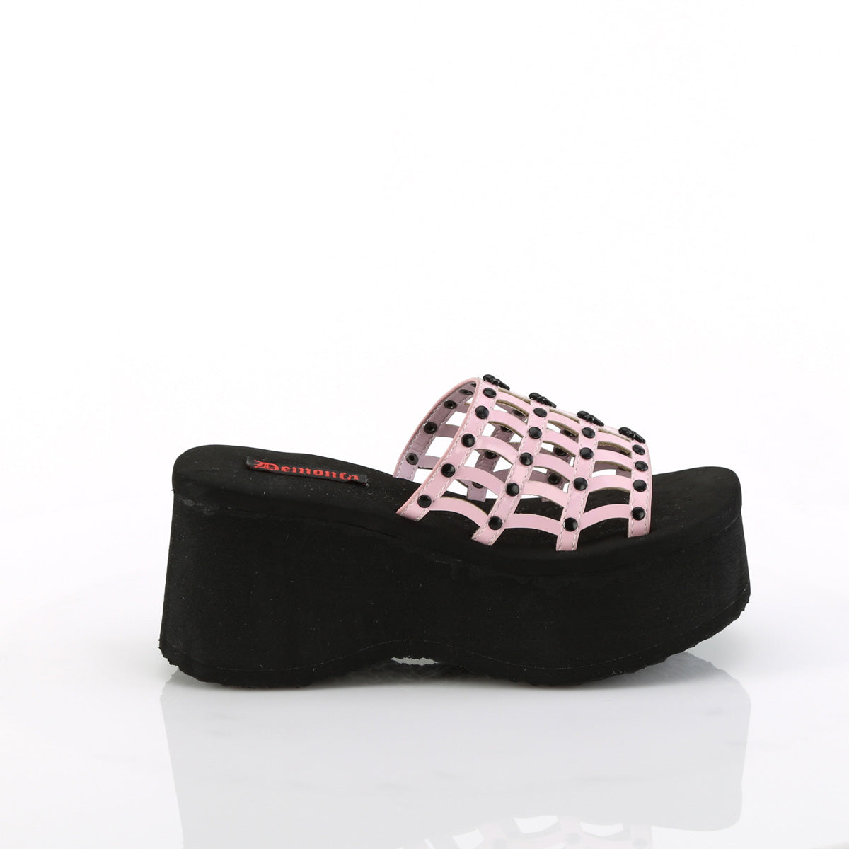 FUNN-13 Demonia B Pink Holo Patent Women's Sandals [Alternative Footwear]