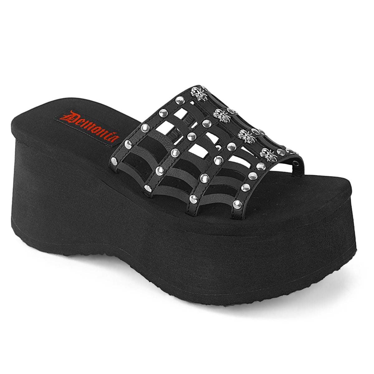 FUNN-13 Alternative Footwear Demonia Women's Sandals Blk Vegan Leather