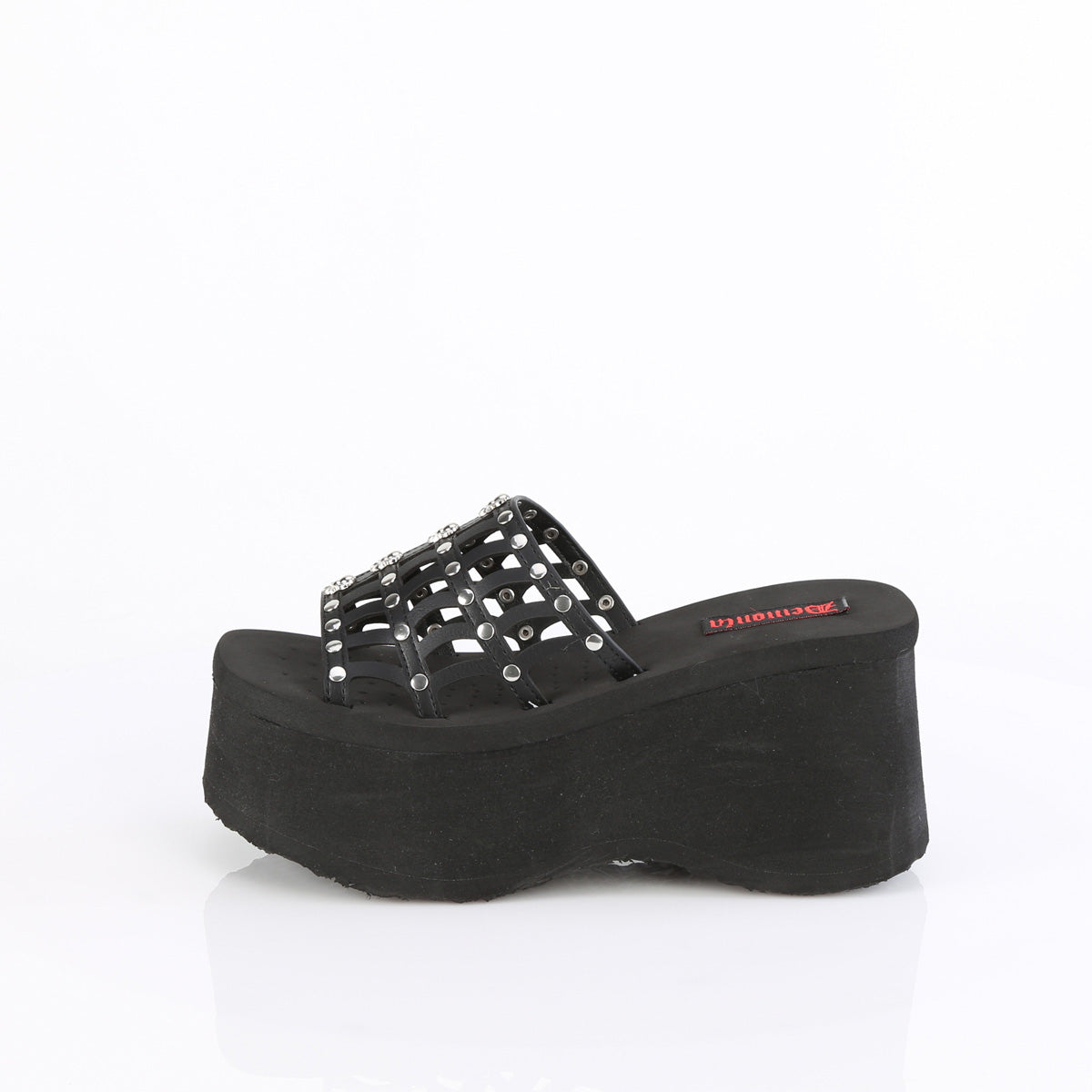 FUNN-13 Demonia Black Vegan Leather Women's Sandals [Alternative Footwear]