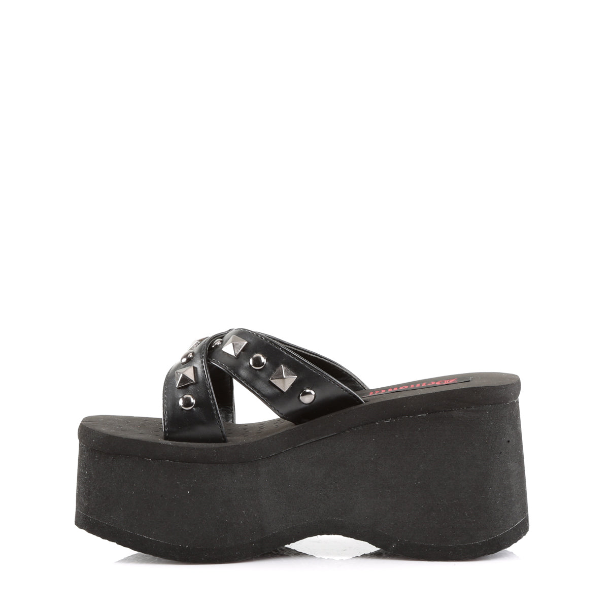 FUNN-29 Demonia Black Vegan Leather Women's Sandals [Demonia Cult Alternative Footwear]