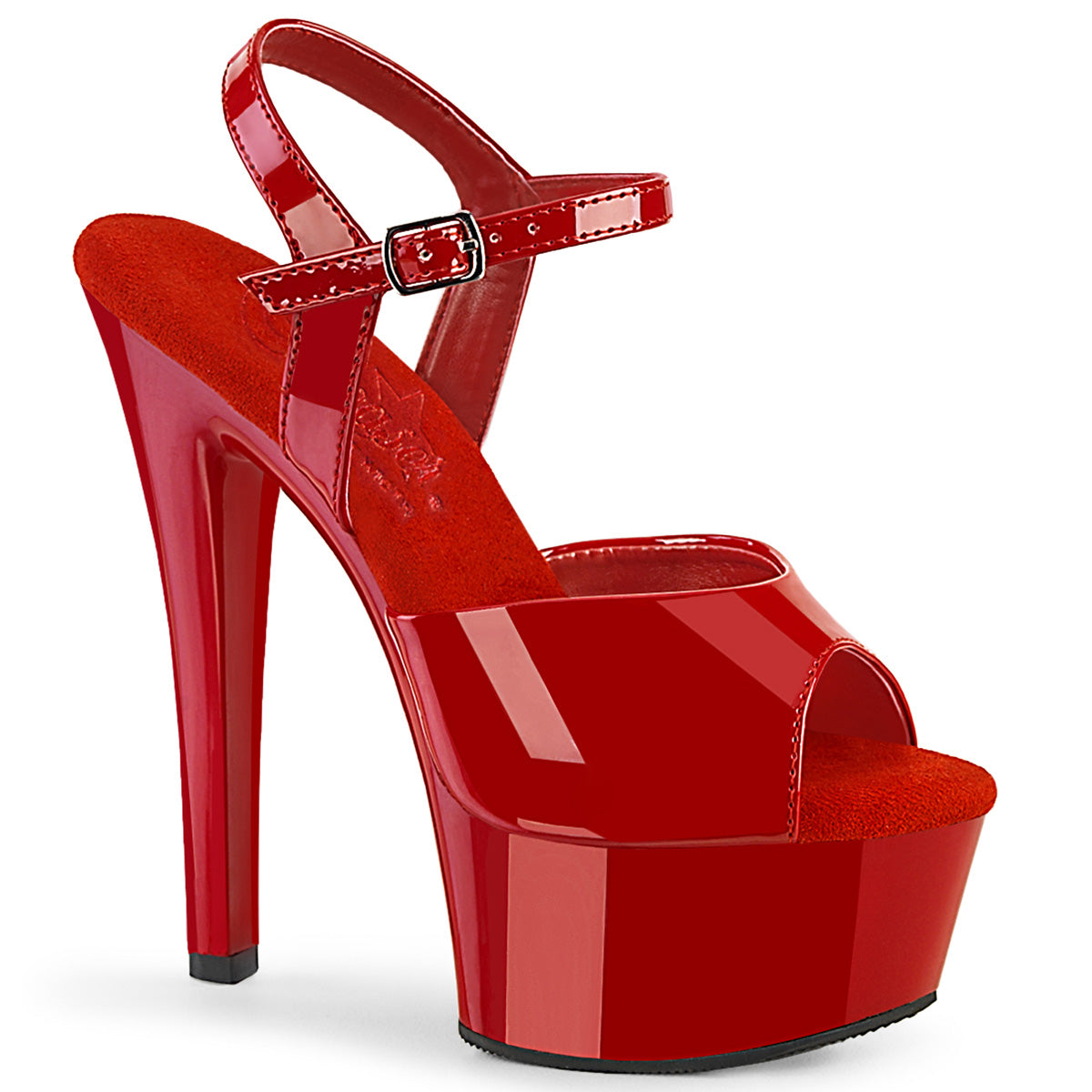 GLEAM-609 Strippers Heels Pleaser Platforms (Exotic Dancing) Red Pat/Red