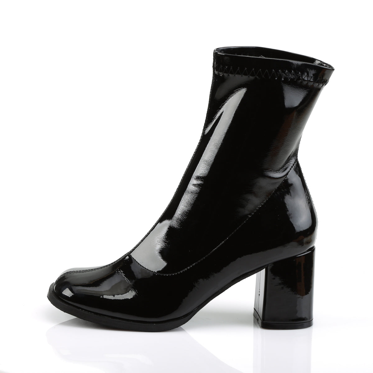 GOGO-150 Funtasma Fantasy Black Stretch Patent Women's Boots [Fancy Dress Footwear]