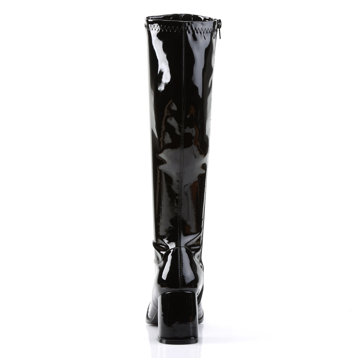 GOGO-300 Funtasma Fantasy Black Stretch Patent Women's Boots [Retro Knee High Boots]