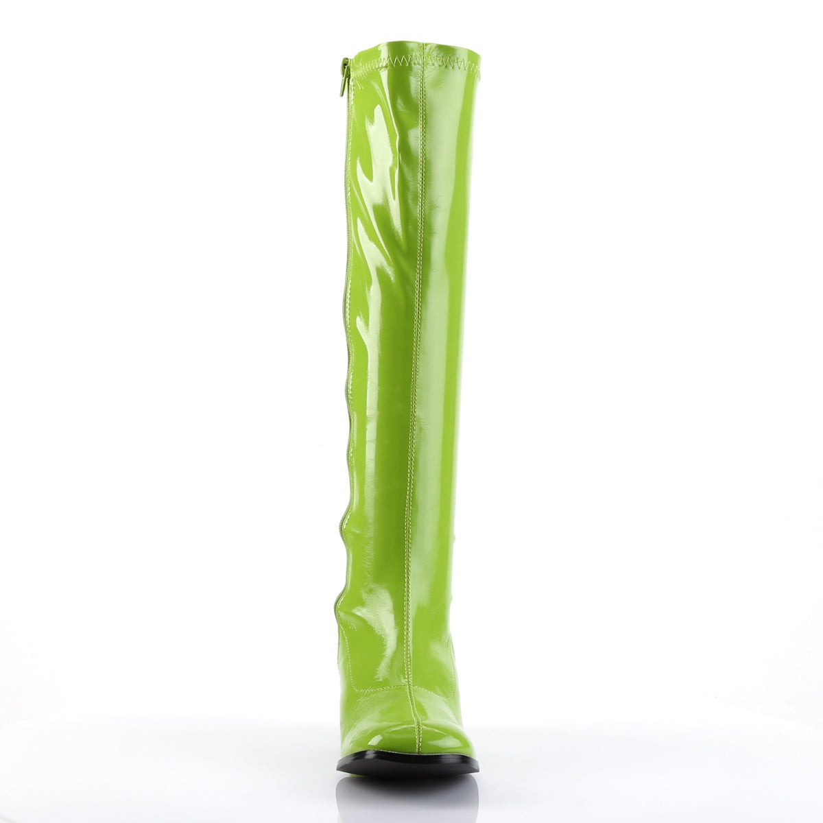 GOGO-300 Funtasma Fantasy Lime Green Stretch Patent Women's Boots [Retro Knee High Boots]