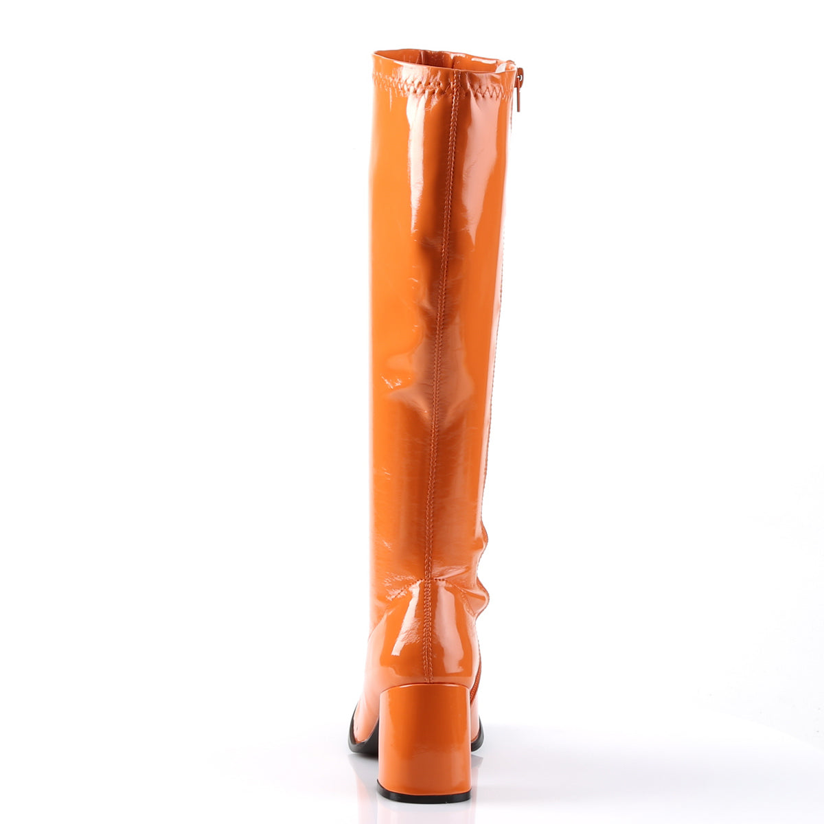 GOGO-300 Funtasma Fantasy Orange Stretch Patent Women's Boots [Retro Knee High Boots]