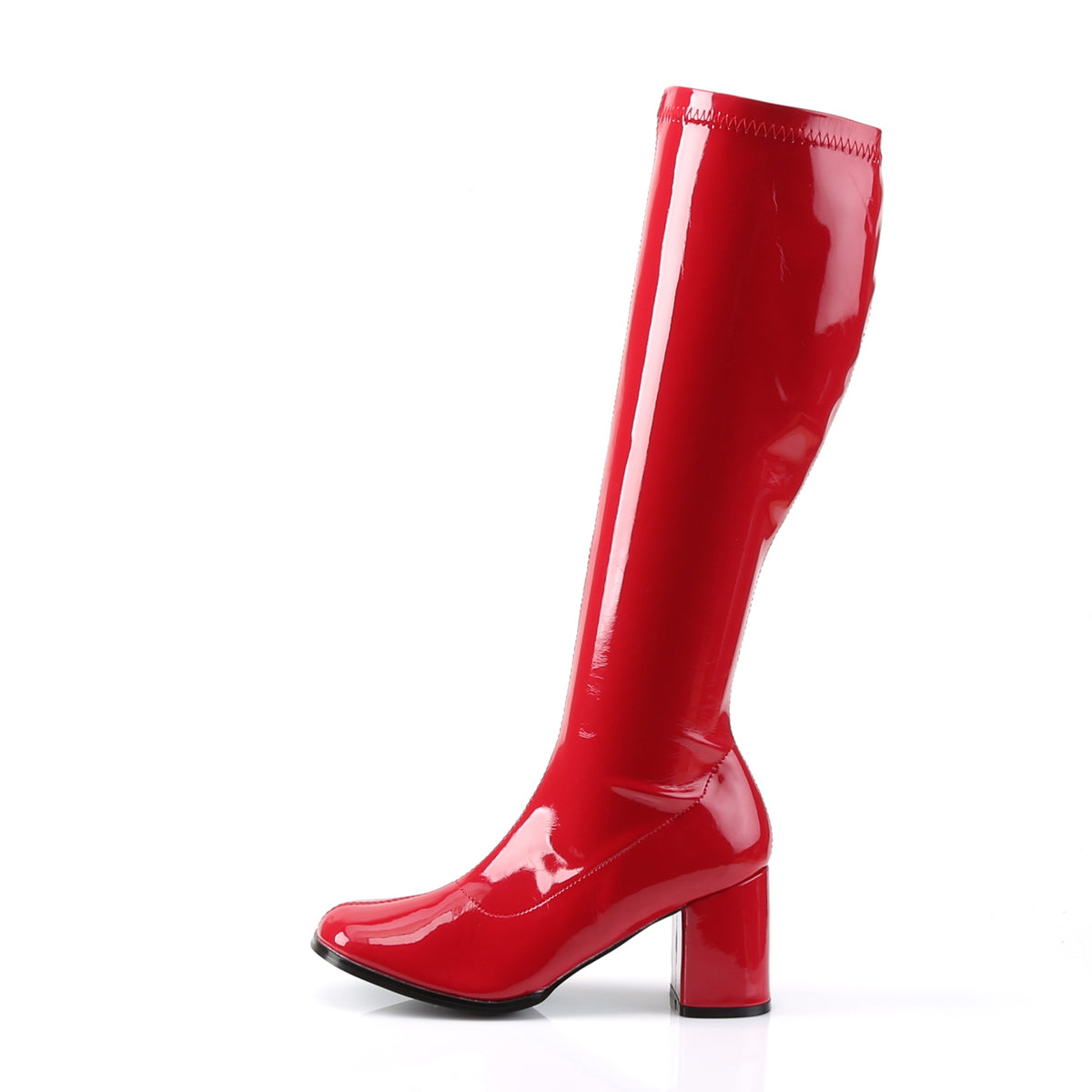 GOGO-300 Funtasma Fantasy Red Stretch Patent Women's Boots [Retro Knee High Boots]