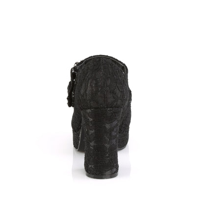 GOTHIKA-09 DemoniaCult Black Satin Sexy Women's Heels & Platform Shoes (Alternative Footwear)