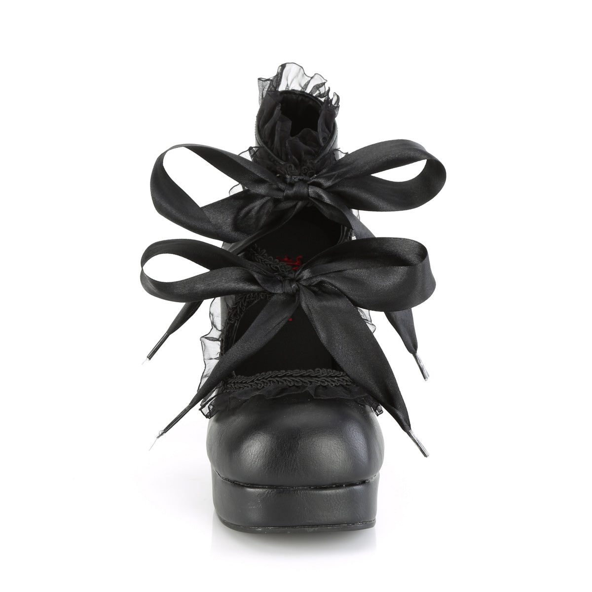 GOTHIKA-53 Demonia Black Vegan Leather Women's Heels & Platform Shoes [Alternative Footwear]