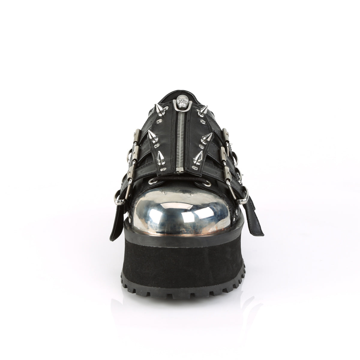 GRAVEDIGGER-03 Demonia Black Vegan Leather Unisex Platform Shoes & Boots [Demonia Cult Alternative Footwear]