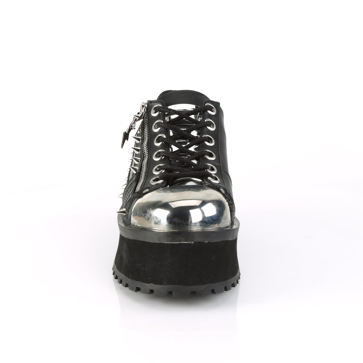 GRAVEDIGGER-04 Demonia Black Vegan Leather Unisex Platform Shoes & Boots [Demonia Cult Alternative Footwear]