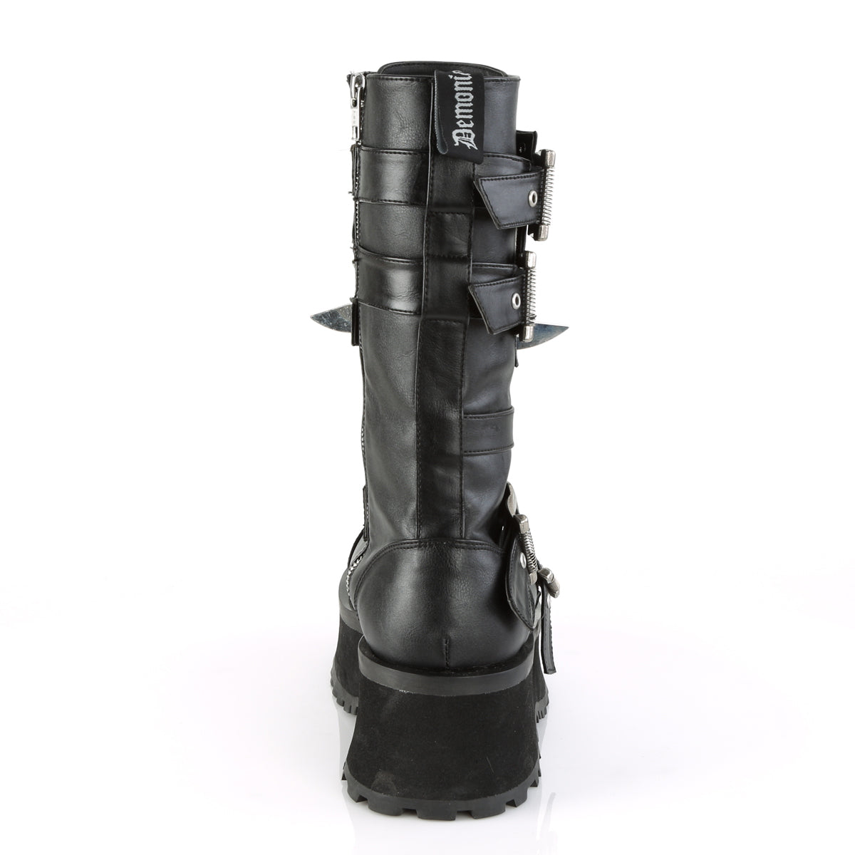 GRAVEDIGGER-250 Demonia Black Vegan Leather Unisex Platform Shoes & Boots [Demonia Cult Alternative Footwear]
