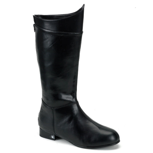 HERO-100 Fancy Dress Costume Funtasma Men's Boots Blk Pu