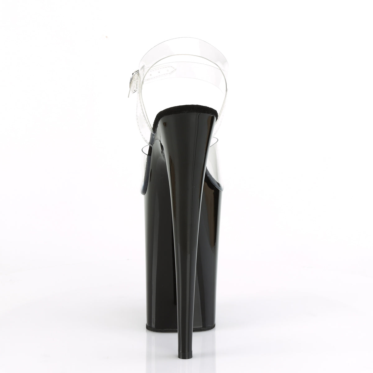 INFINITY-908 Pleaser Clear/Black Platform Shoes [9 Inch High Heels]