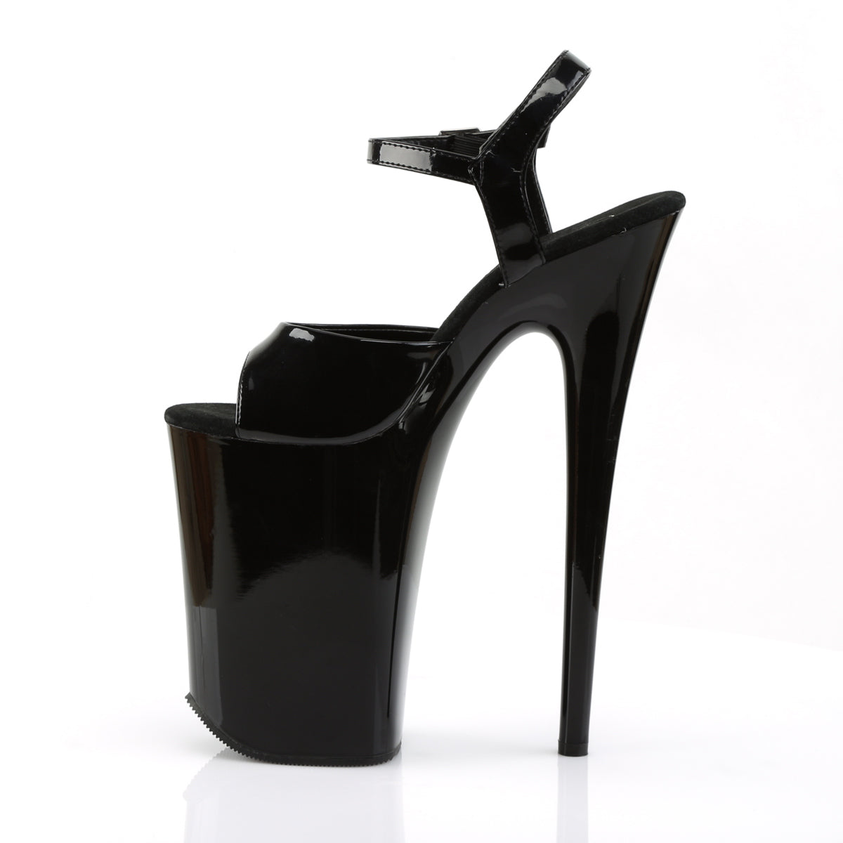 INFINITY-909 Pleaser Black Platform Shoes [9 Inch High Heels]