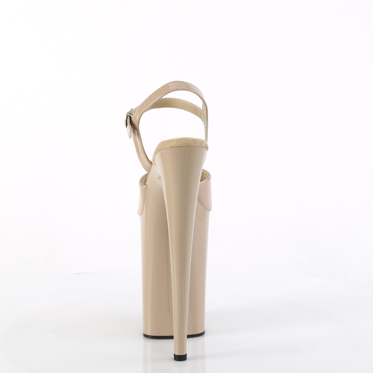 INFINITY-909 Pleaser Nude Patent/Nude Platform Shoes [9 Inch High Heels]