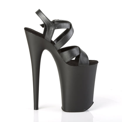 INFINITY-997 Pleaser Black Faux Leather Sexy Platform Shoes (Pole Dancing Heels)