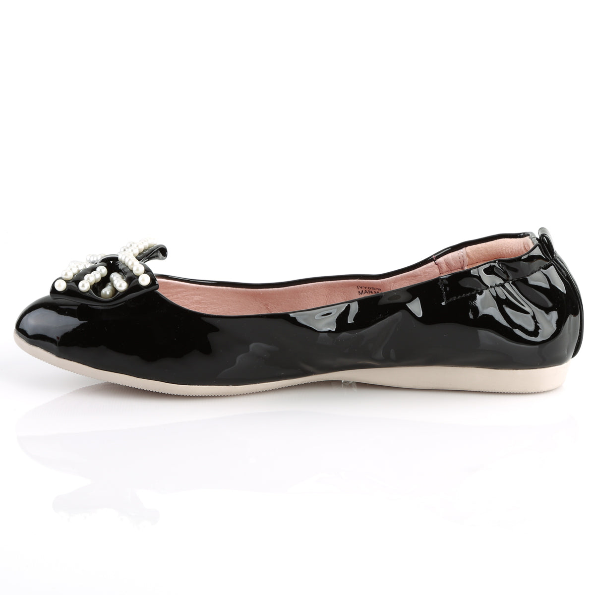 IVY-09 Pin Up Couture Black Patent Single Soles [Retro Glamour Shoes]