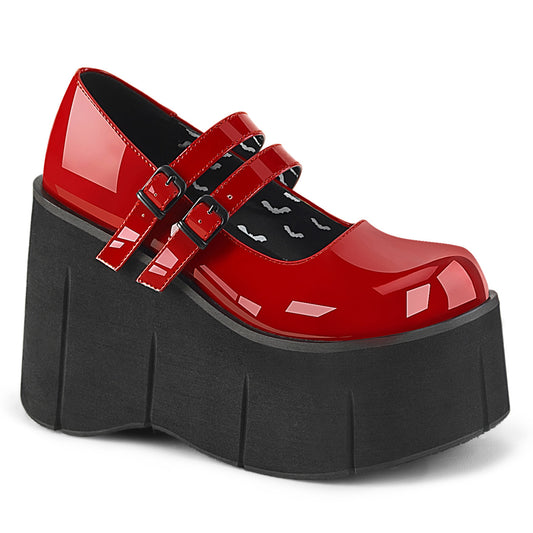 KERA-08 Alternative Footwear Demonia Women's Heels & Platform Shoes Red Pat