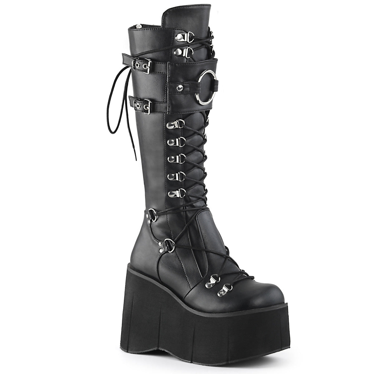 KERA-200 Alternative Footwear Demonia Women's Mid-Calf & Knee High Boots Blk Vegan Leather
