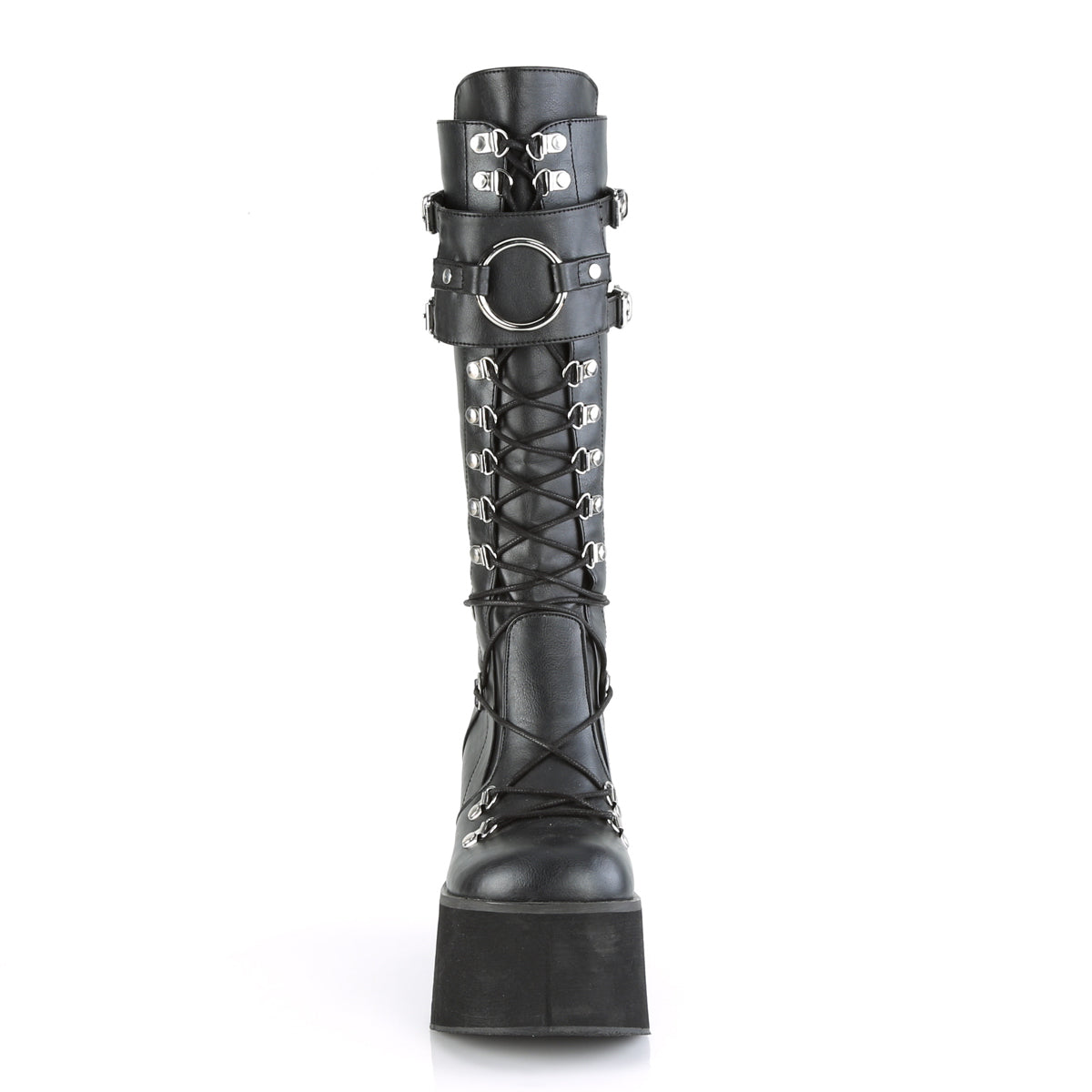 KERA-200 Demonia Black Vegan Leather Women's Mid-Calf & Knee High Boots [Demonia Cult Alternative Footwear]