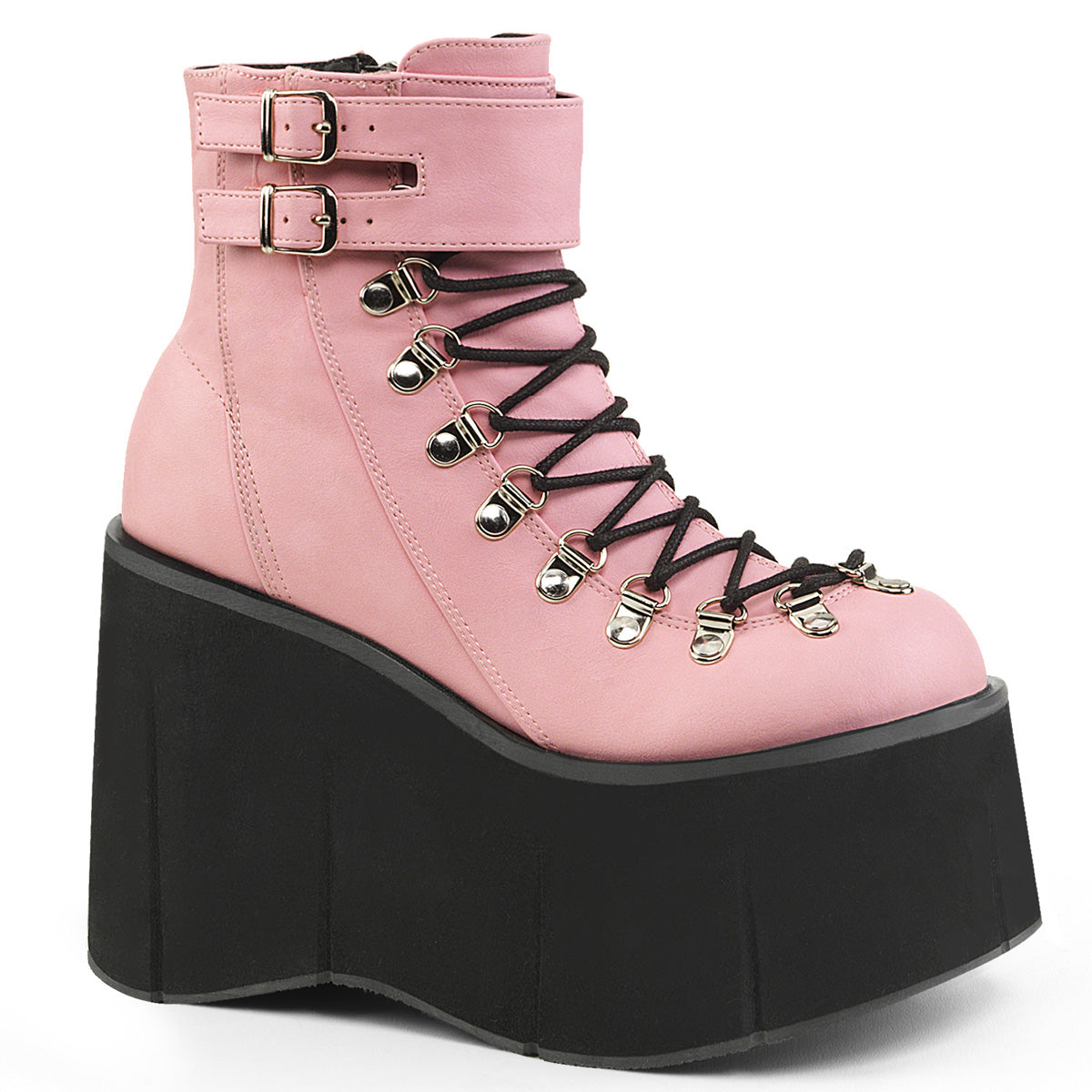 KERA-21 Alternative Footwear Demonia Women's Ankle Boots B. Pink Vegan Leather