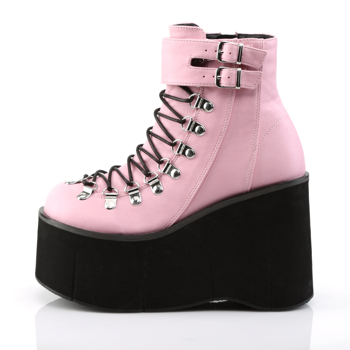 KERA-21 Demonia B Pink Vegan Leather Women's Ankle Boots [Demonia Cult Alternative Footwear]