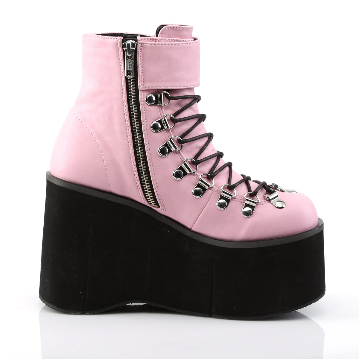 KERA-21 Demonia B Pink Vegan Leather Women's Ankle Boots [Demonia Cult Alternative Footwear]