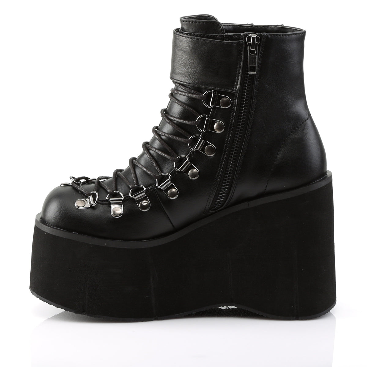 KERA-21 Demonia Black Vegan Leather Women's Ankle Boots [Demonia Cult Alternative Footwear]