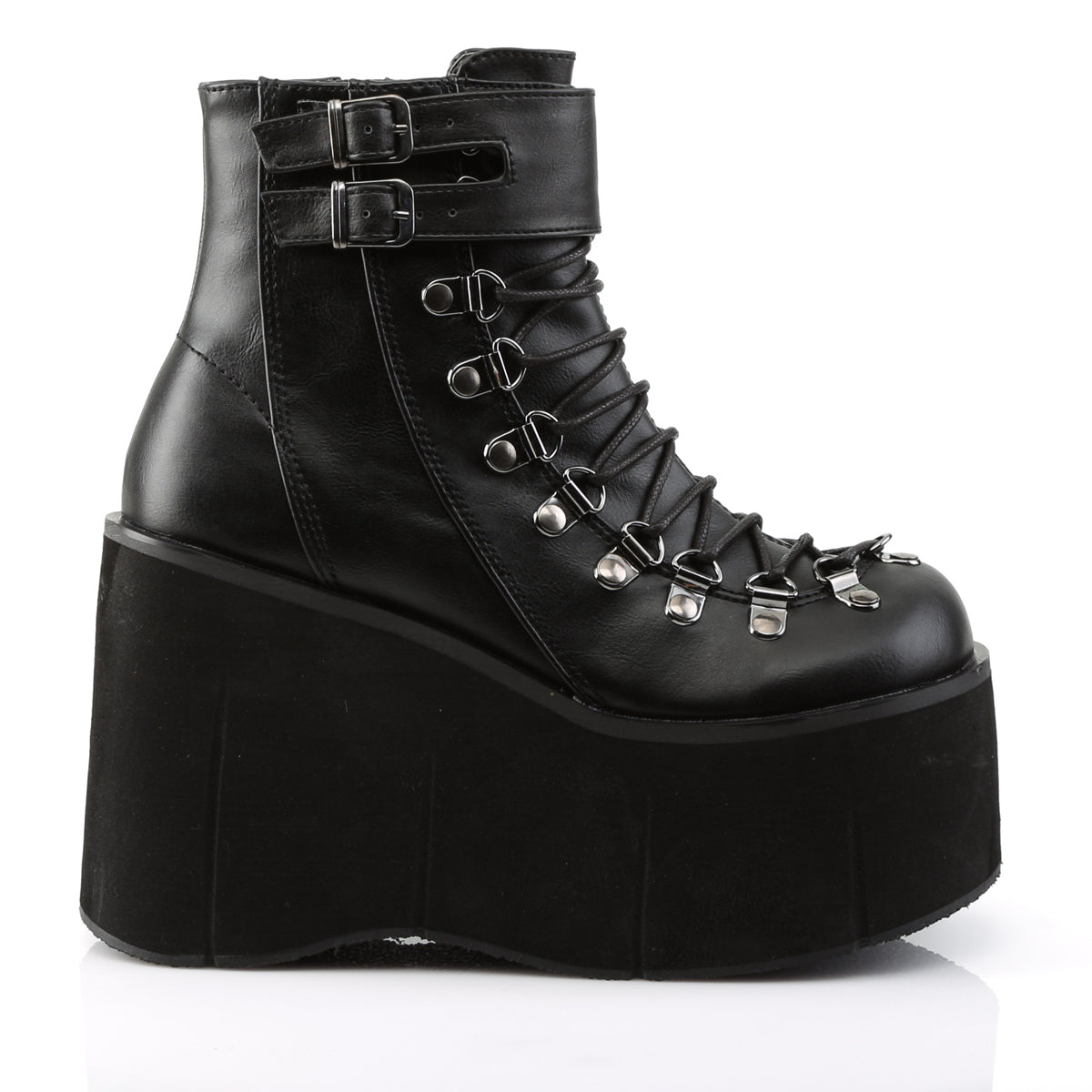 KERA-21 Demonia Black Vegan Leather Women's Ankle Boots [Demonia Cult Alternative Footwear]