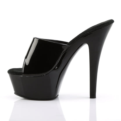 KISS-201 Pleaser Black Patent Sexy Platform Shoes (Pole Dancing Heels)