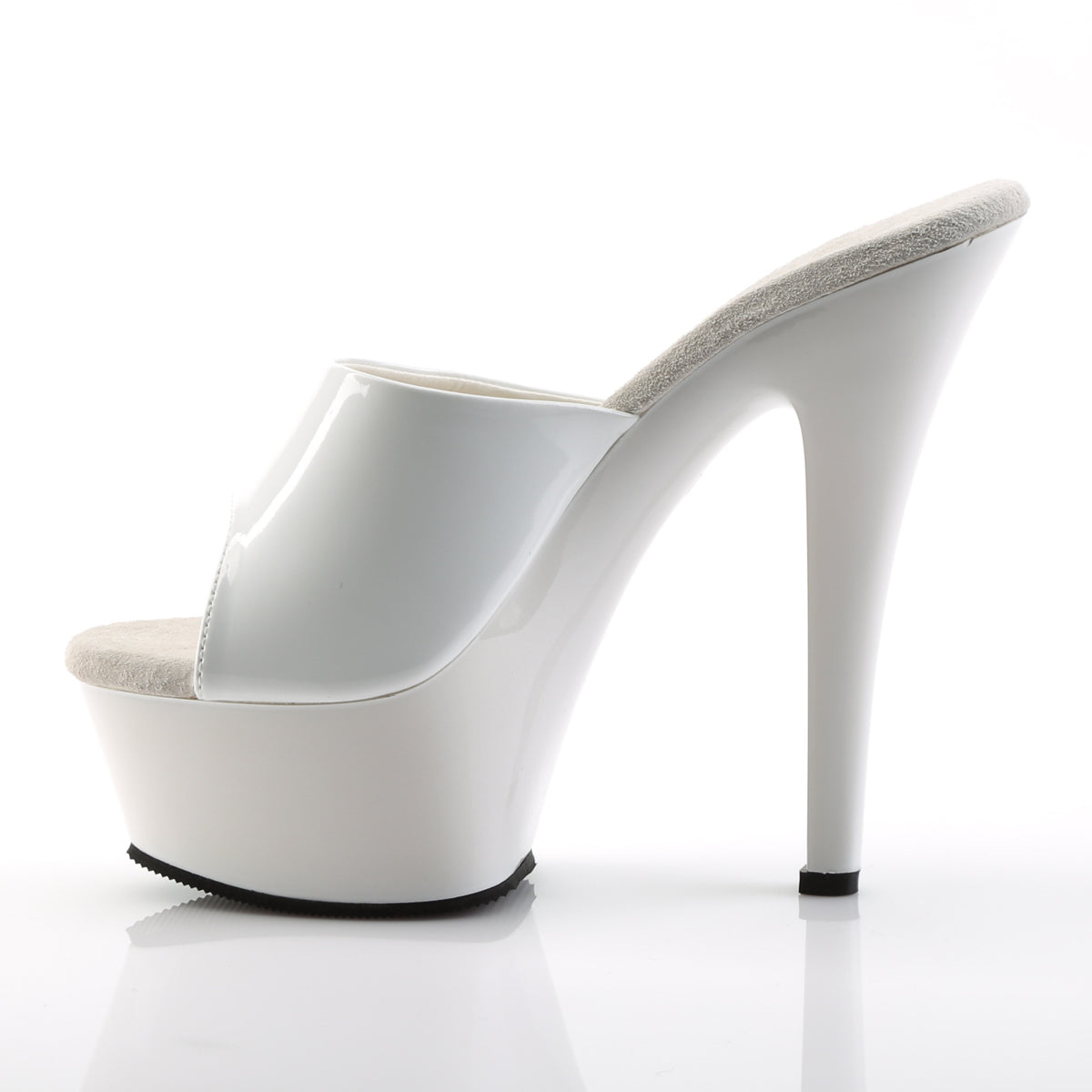 KISS-201 Pleaser White Patent/White Platform Shoes [Exotic Dancing Shoes]