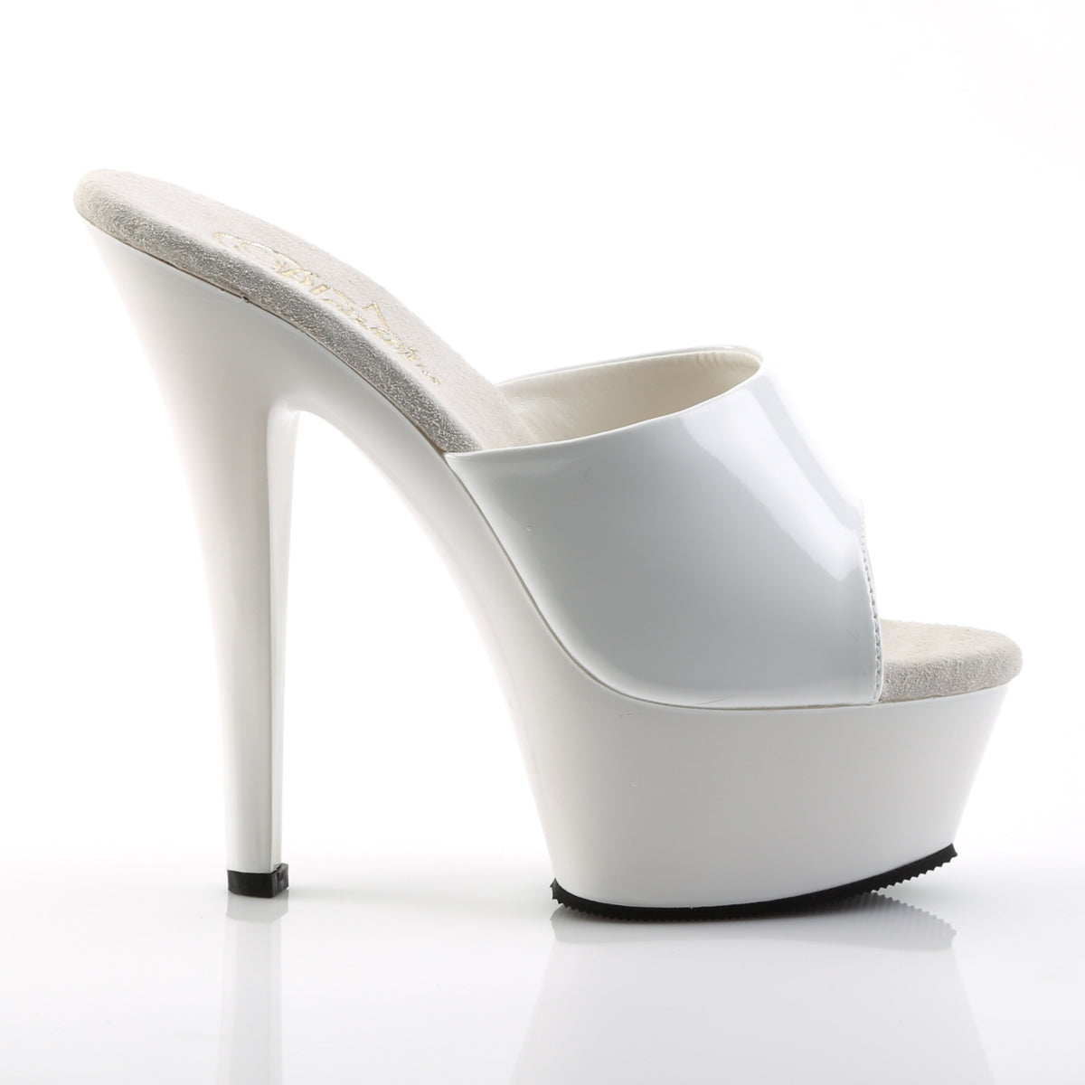 KISS-201 Pleaser White Patent/White Platform Shoes [Exotic Dancing Shoes]