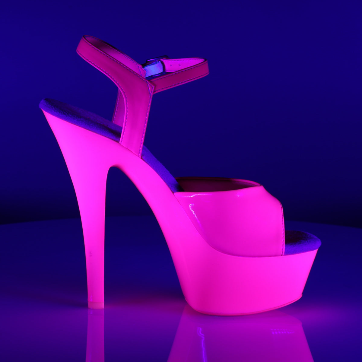 KISS-209UV Pleaser Neon H Pink/H Pink Platform Shoes [Exotic Dancing Shoes]