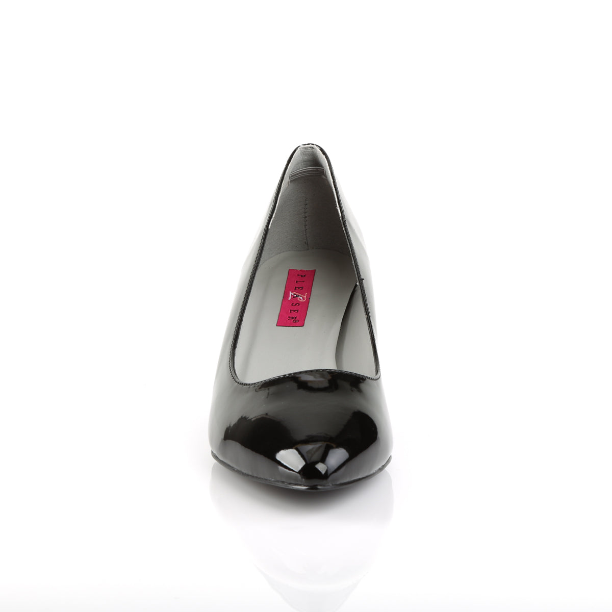 KITTEN-01 Pleaser Pink Label Black Patent Sexy Single Soles (Fetish Footwear)