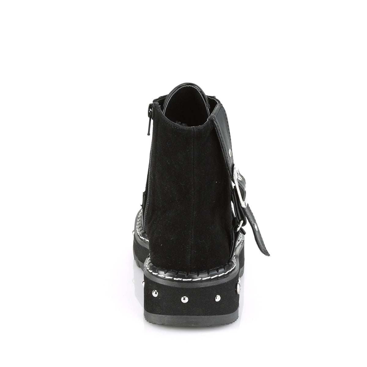 LILITH-278 Demonia Black Vegan Leather-Vegan Suede Women's Ankle Boots [Demonia Cult Alternative Footwear]