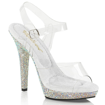LIP-108DM Fabulicious 5" Lip Clear/Silver Multi Sexy Shoes (High Heels)