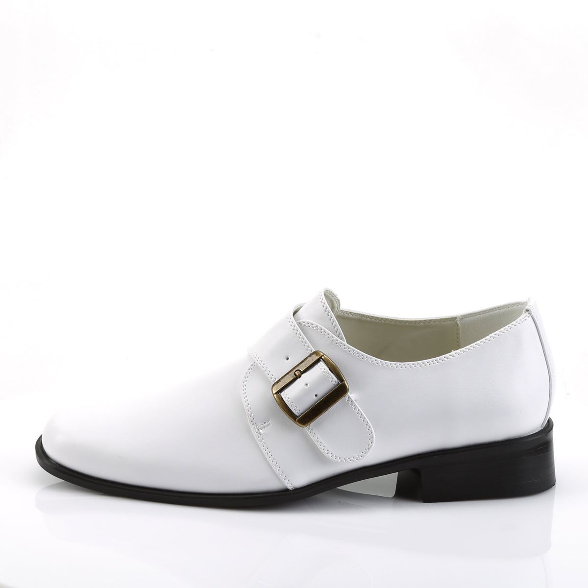 LOAFER-12 Fancy Dress Costume Funtasma Men's Shoes White Pu