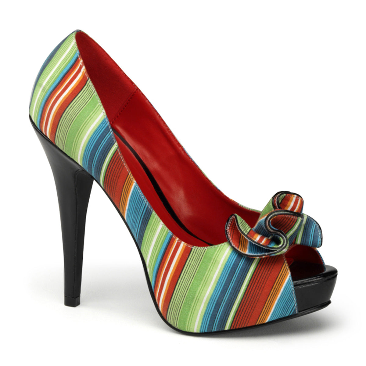 LOLITA-12 Retro Glamour Pin Up Couture Platforms Serape Print Fabric