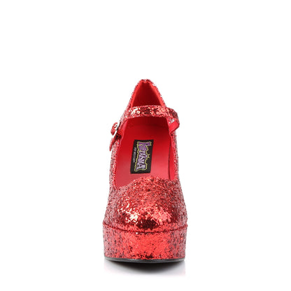 MARYJANE-50G Funtasma Red Glitter Fancy Dress Women's Shoes (Fantasy Footwear)