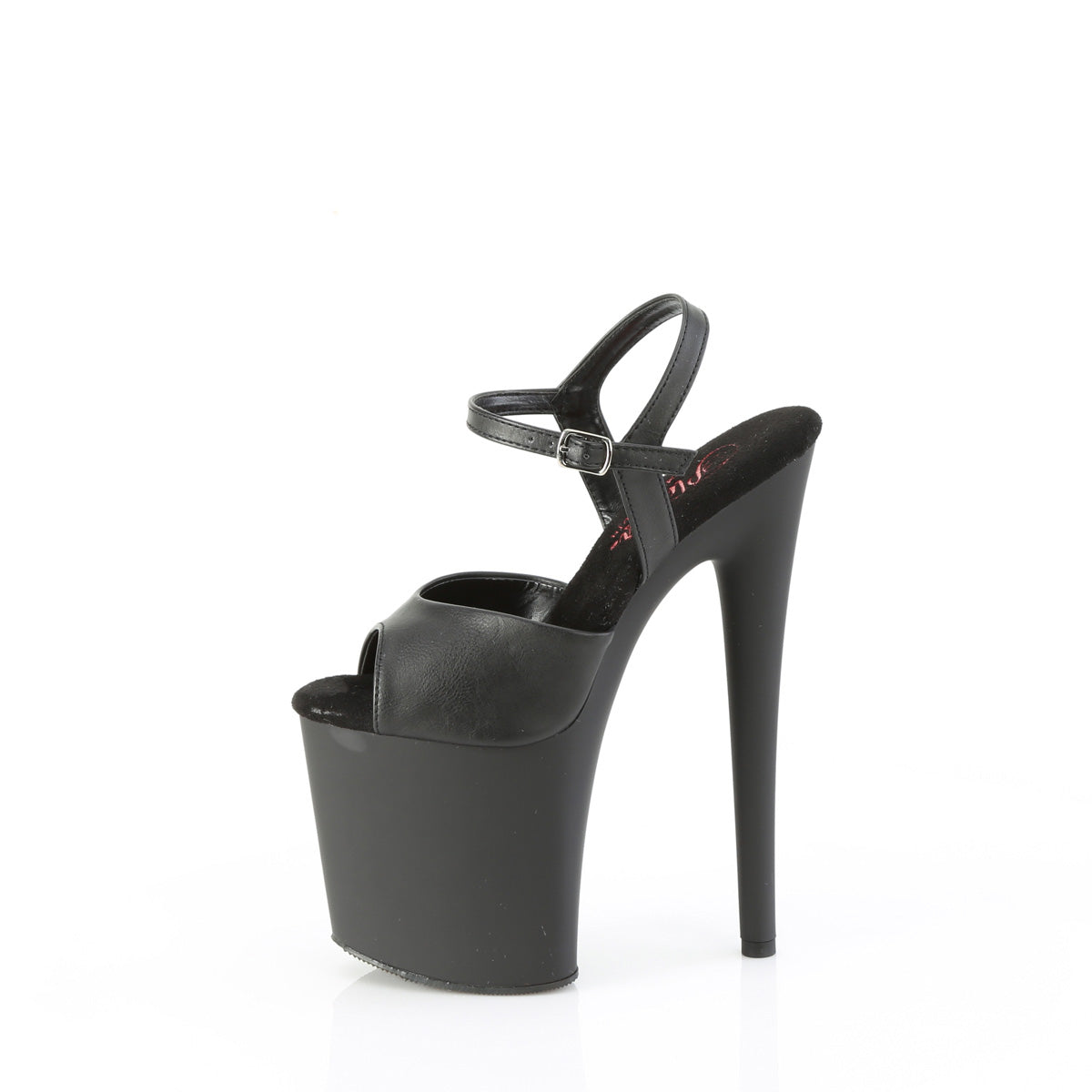 NAUGHTY-809 Pleaser Black Faux Leather/Black Matte Platform Shoes [Pole Dance Shoes]