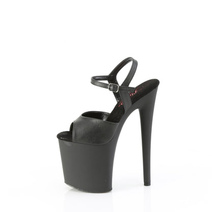 NAUGHTY-809 Pleaser Black Faux Leather Sexy Platform Shoes (Pole Dancing Heels)