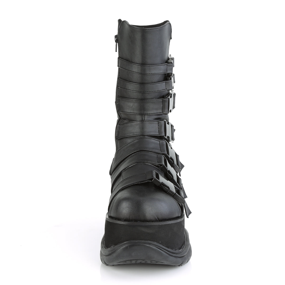 NEPTUNE-210 Demonia Black Vegan Leather Unisex Platform Shoes & Boots [Demonia Cult Alternative Footwear]