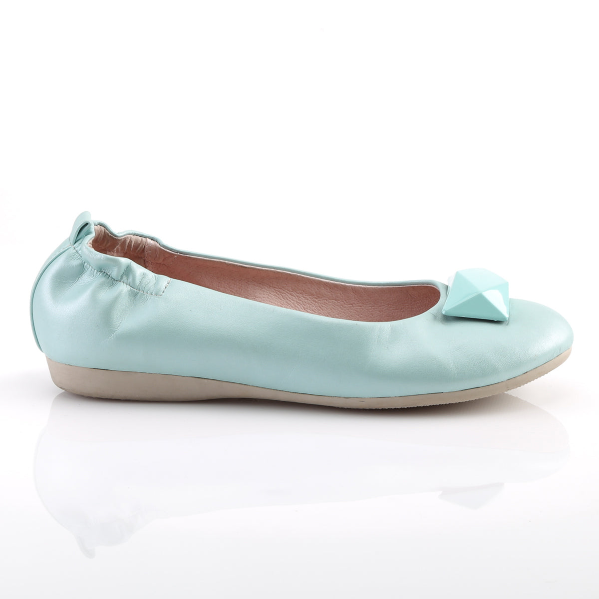 OLIVE-08 Pin Up Couture Aqua Faux Leather Single Soles [Retro Glamour Shoes]