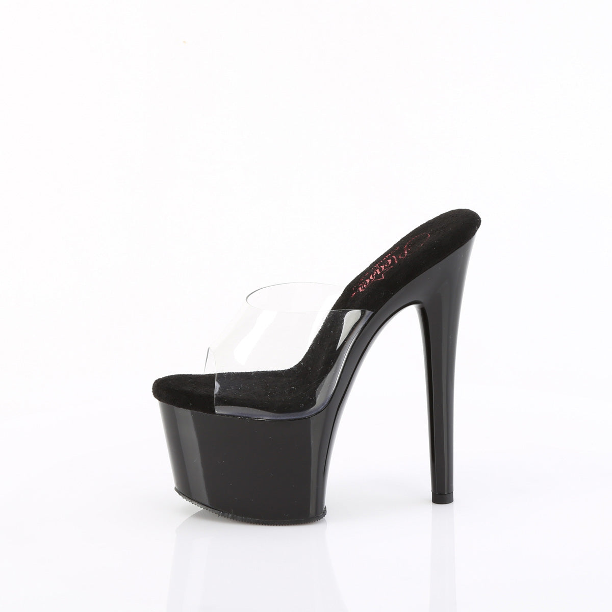 PASSION-701 Pleaser Clear/Black Platform Shoes [Pole Dance Shoes]