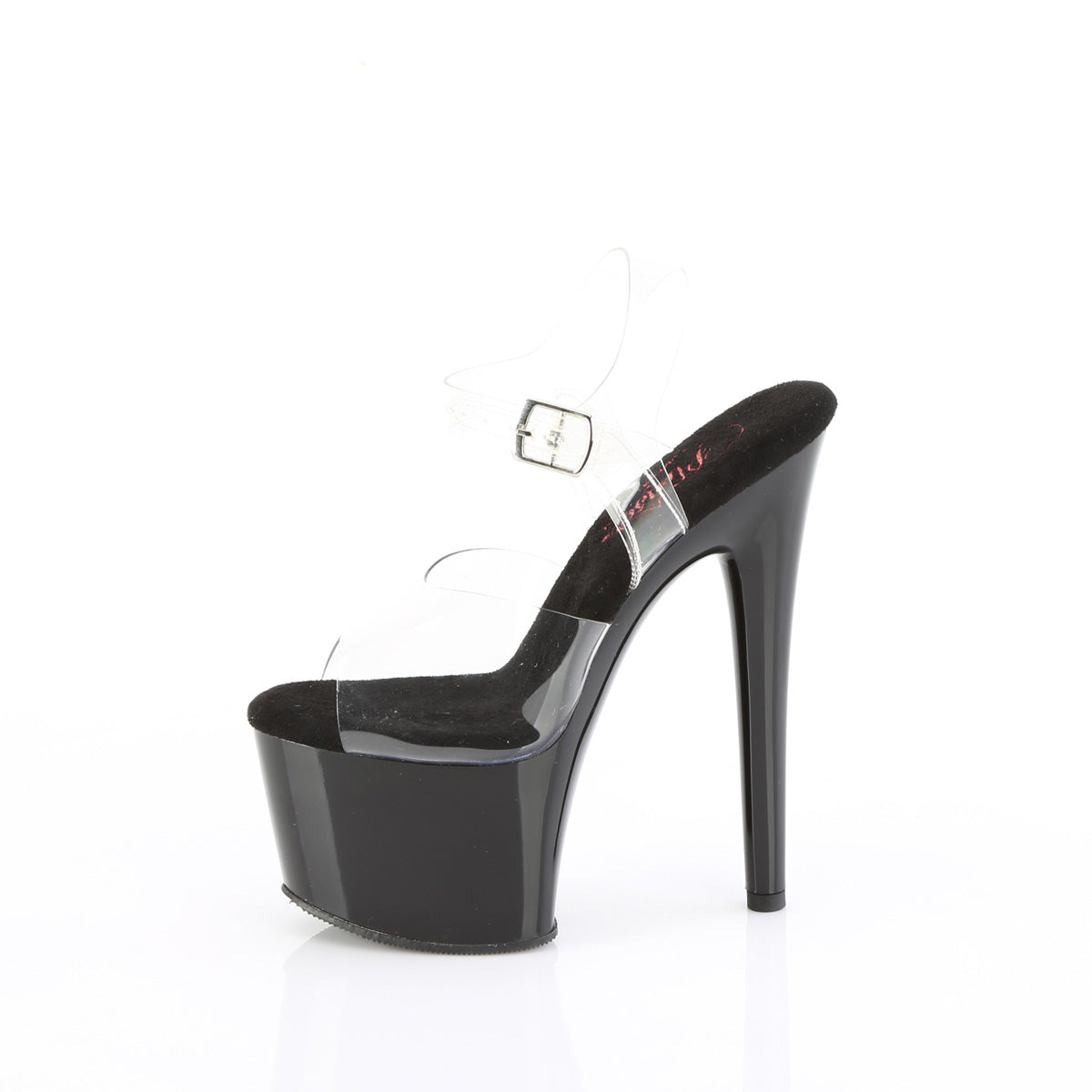 PASSION-708 Pleaser Clear/Black Platform Shoes [Pole Dance Shoes]