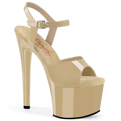 PASSION-709 Pleaser Cream Sexy Platform Shoes (Pole Dancing Heels)