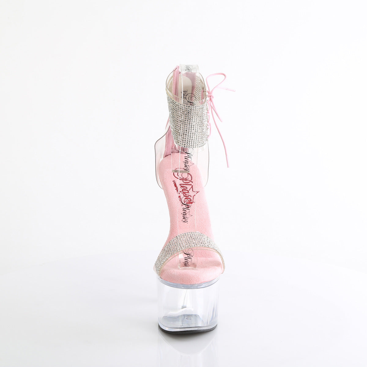 PASSION-727RS Pleaser Clear-B Pink/Clear Platform Shoes [Pole Dance Shoes]