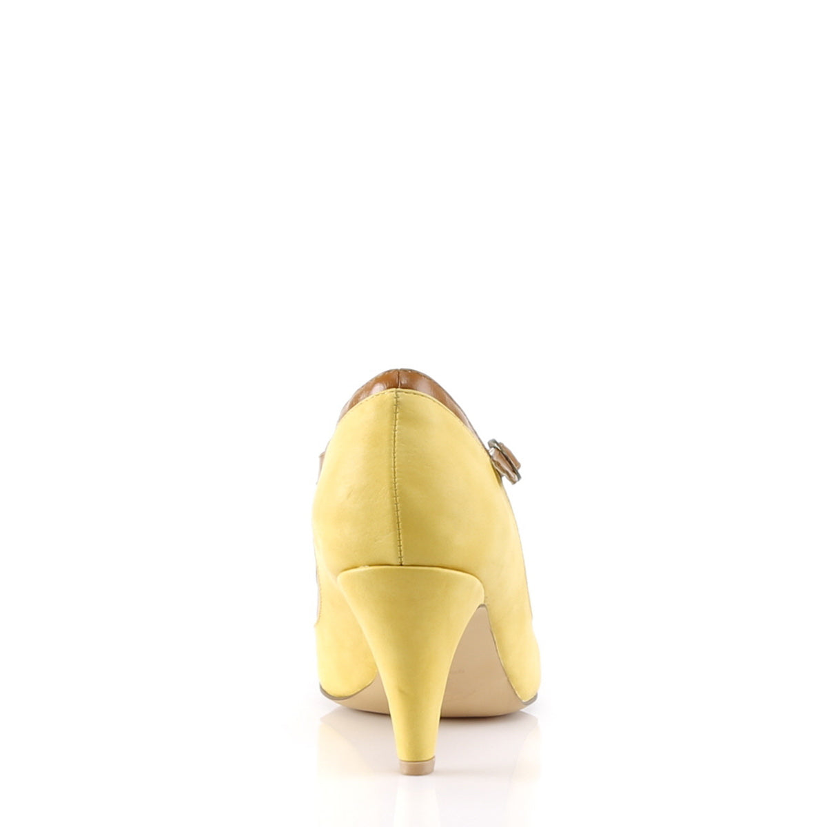 PEACH-03 Pin Up Couture Yellow Multi Faux Leather Single Soles [Retro Glamour Shoes]