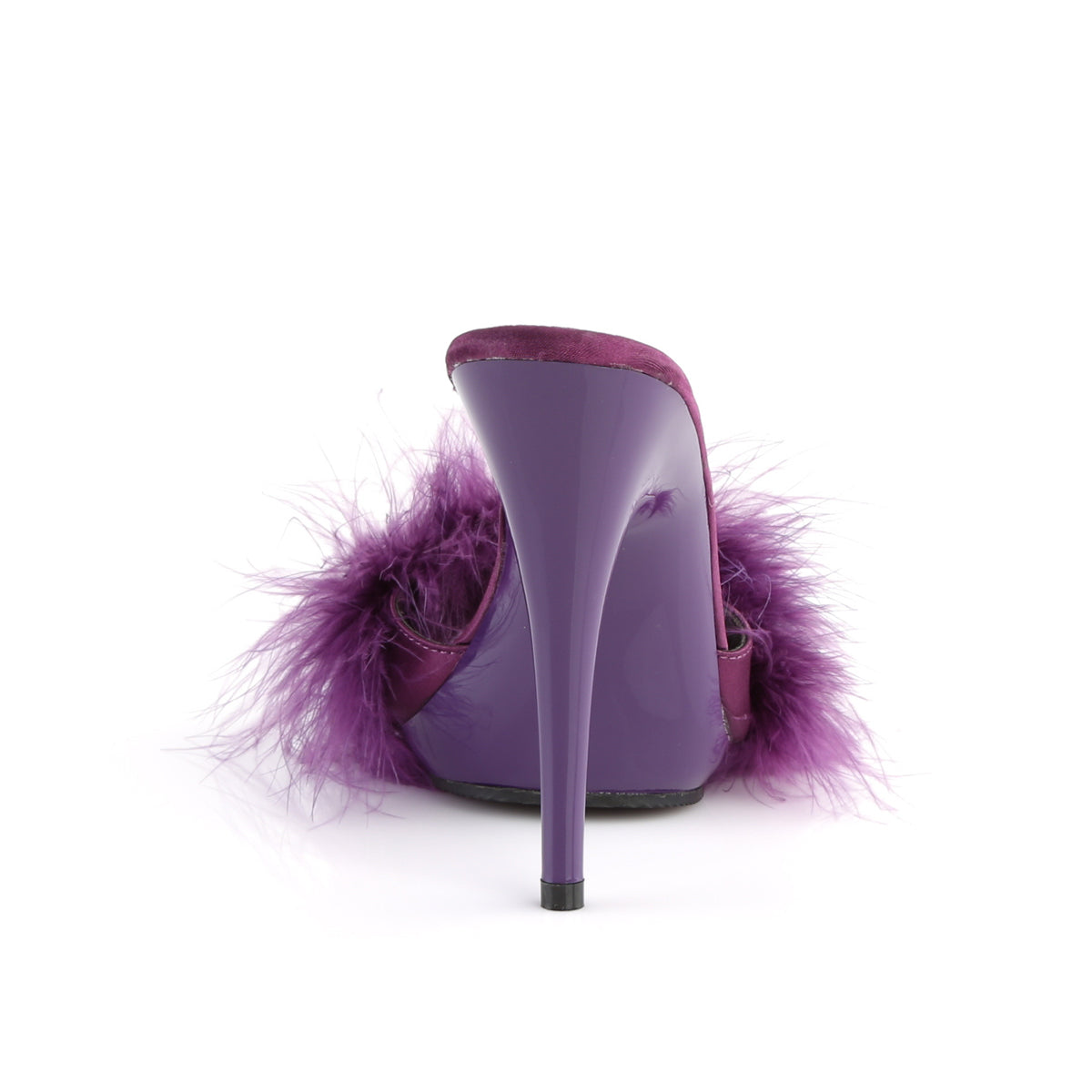 POISE-501F Fabulicious Purple Satin-Marabou Fur/Purple Shoes [Sexy Shoes]