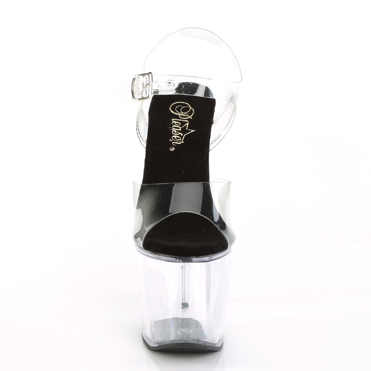 RADIANT-708 Pleaser Clear-Black/Clear Platform Shoes [Pole Dance Shoes]